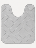 Silver U-shape memory foam toilet mat 50x40cm