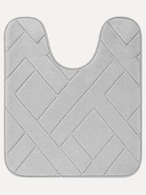 Silver U-shape memory foam toilet mat 50x40cm