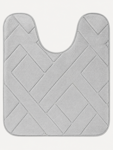 Silver U-shape memory foam toilet mat 50x40cm