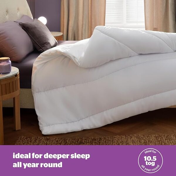 Silentnight Deep Sleep Duvet 10.5 Tog - All Year Round Soft Fluffy Comfortable Duvet - Hypoallergenic Machine Washable - Single, White, 444729GE - Image 2