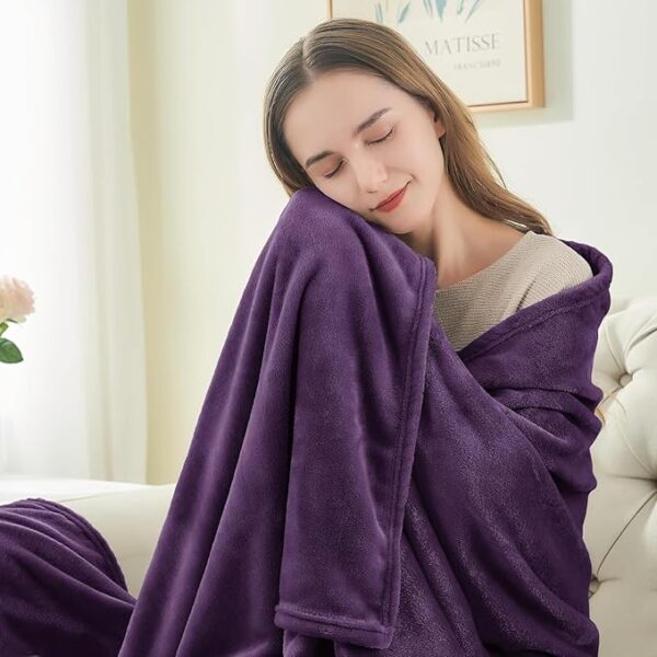 Night Zone Luxury Faux Fur Mink Fleece Throw Over Sofa Bed Soft Warm Blanket - Image 7